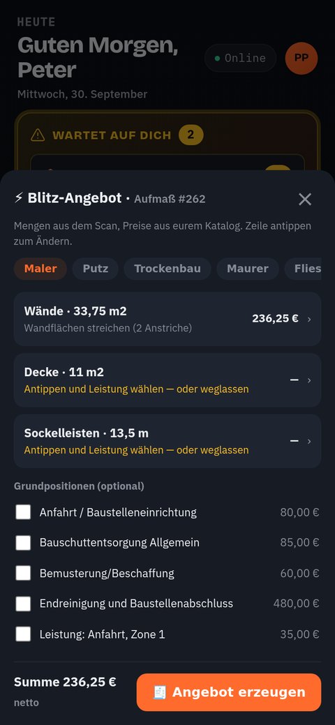 Blitz-Angebot aus dem Scan